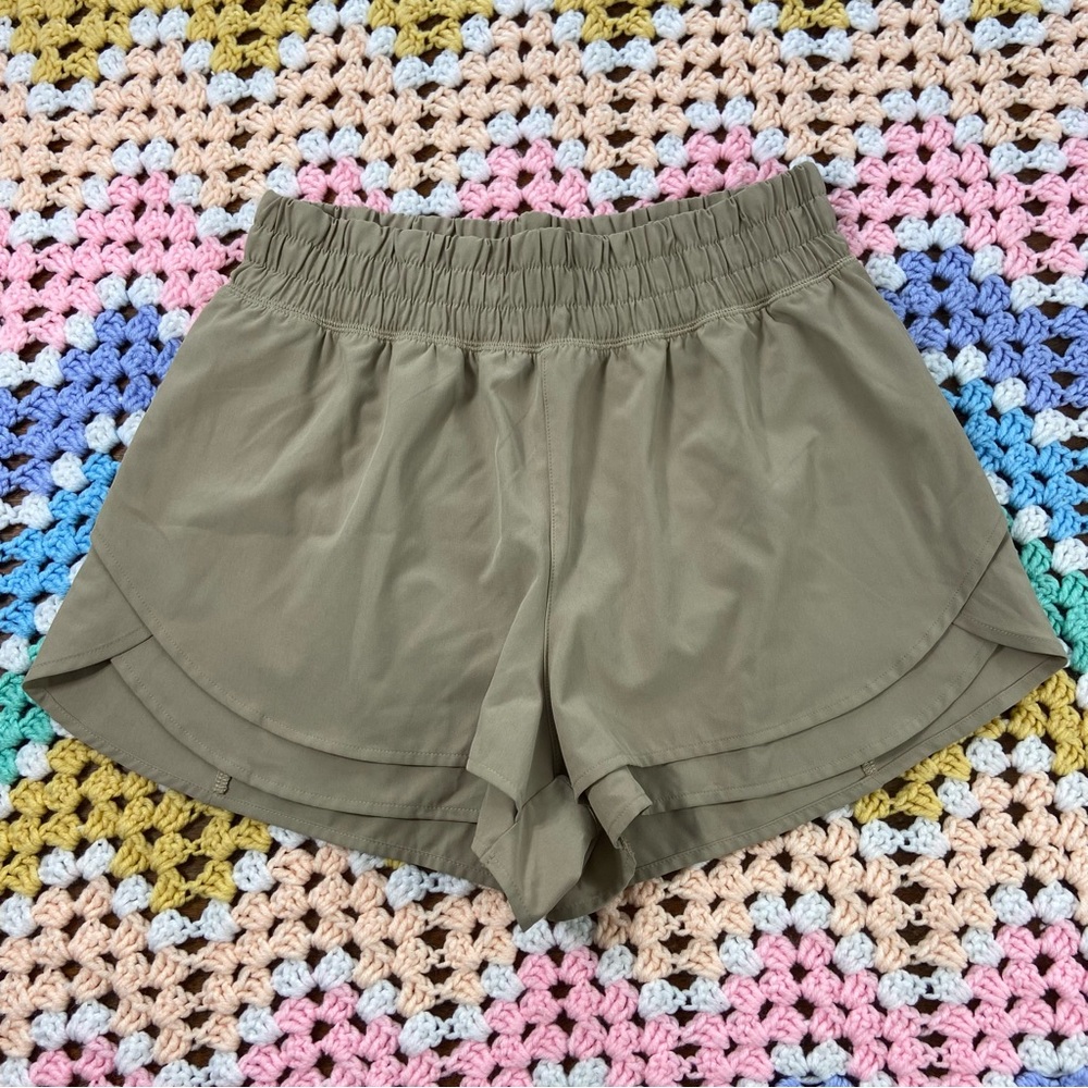 Calia Beige Tan Women's Lined Running Shorts Small S Gym Workout